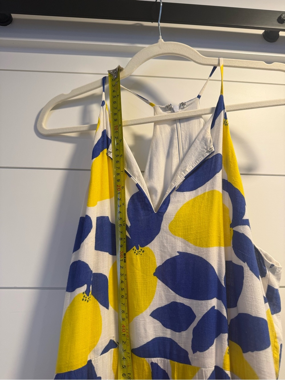 LOFT Blue and Yellow Floral Halter Maxi Dress - Picture 5 of 6